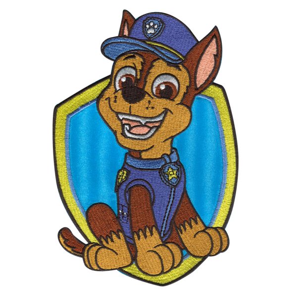 Parche bordado Paw Patrol - Tamaño XL - Chase - (3529)